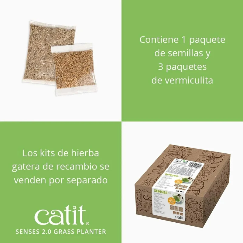 Kit Recarga Germinador para Vaso Erva Gateira (3 Unidades)