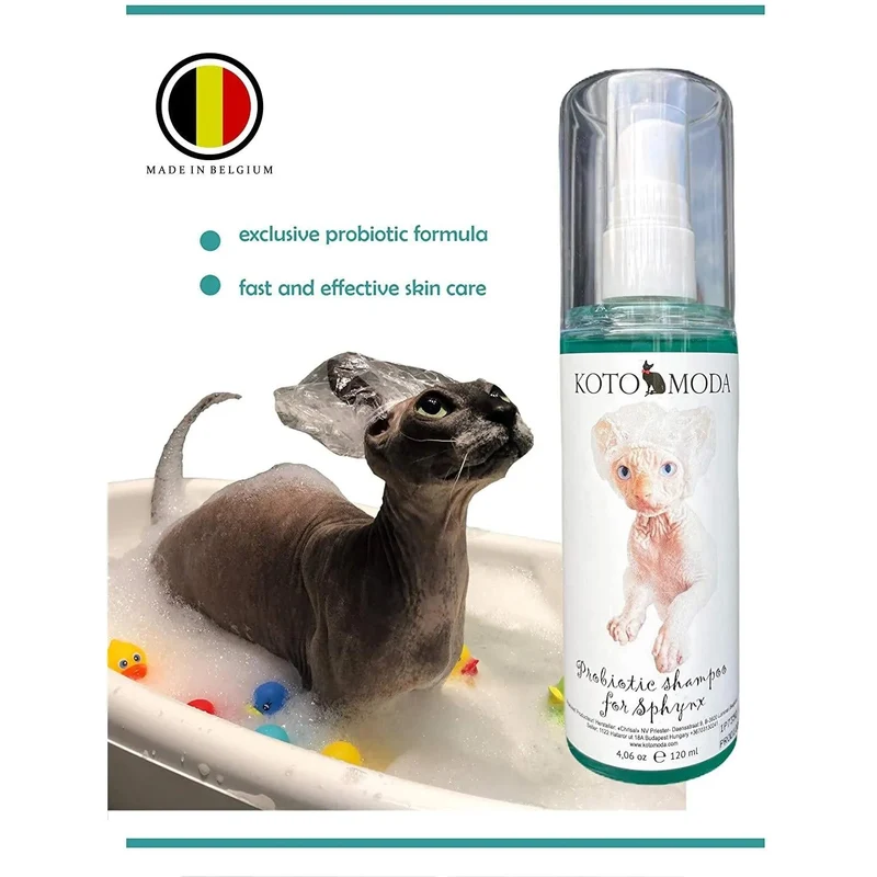 Champô Probiótico para Gatos Sphynx - 120 ml (com bomba de espuma)