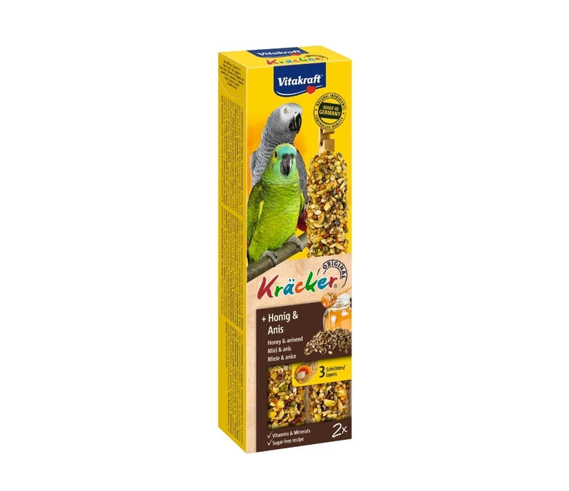 Vitakraft Kräcker® Papagei mit Honig und Anis, 2 Stück