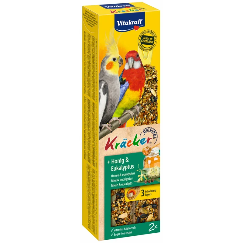 Vitakraft Kräcker® Nymphensittich mit Honig und Eukalyptus, 2 Stück