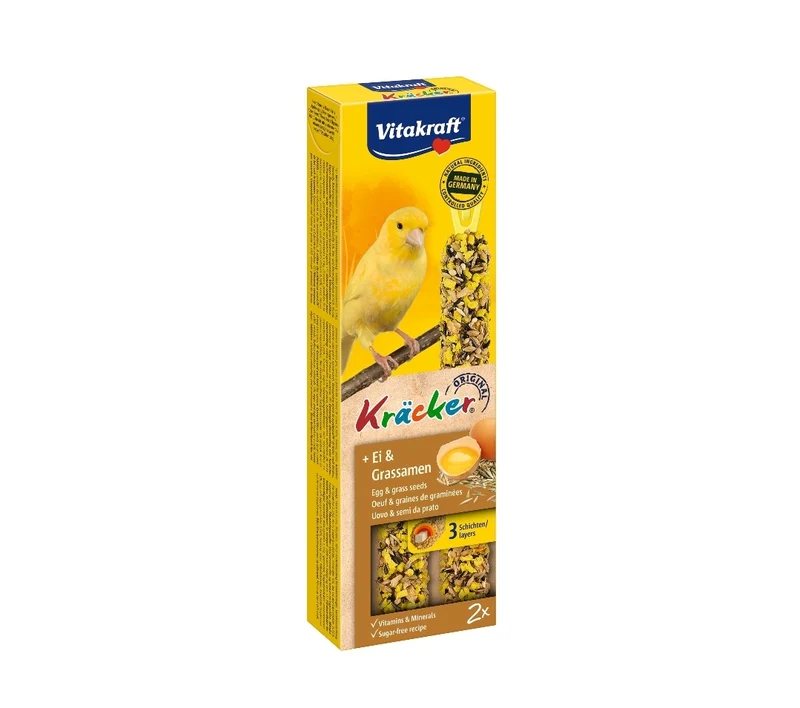 Vitakraft Kräcker Kanarien-Ei- und Grassamen, 2 Stück