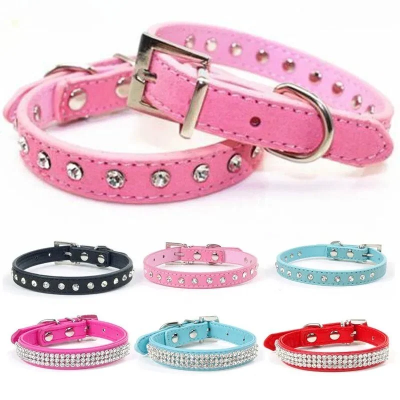 Coleiras com Cristais, para Gatos ou Cães de Raças Pequenas