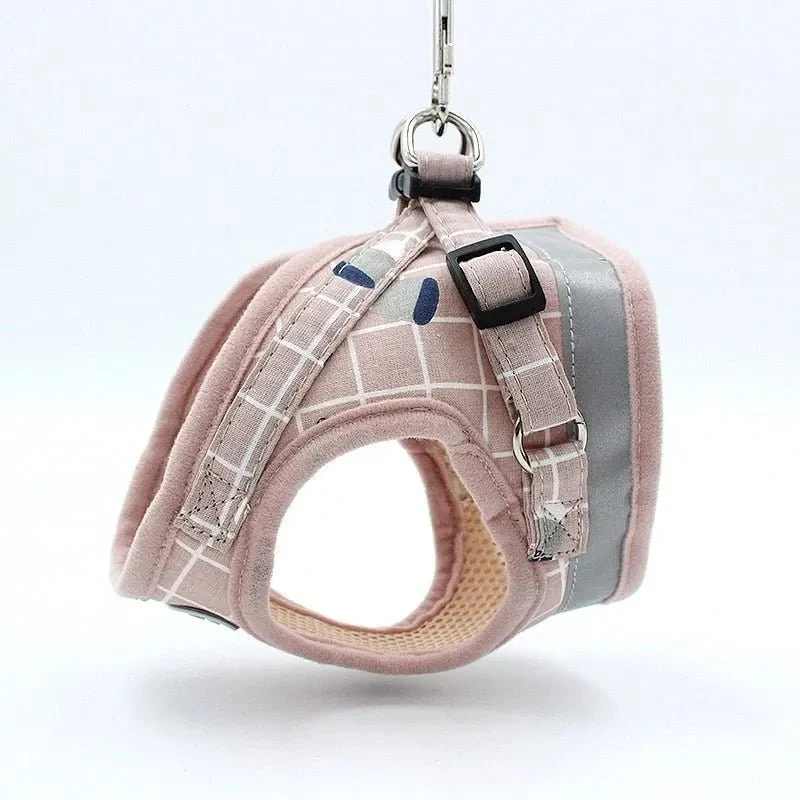Conjunto de Trela e Peitoral para Gatos (ou cães de raças pequenas)