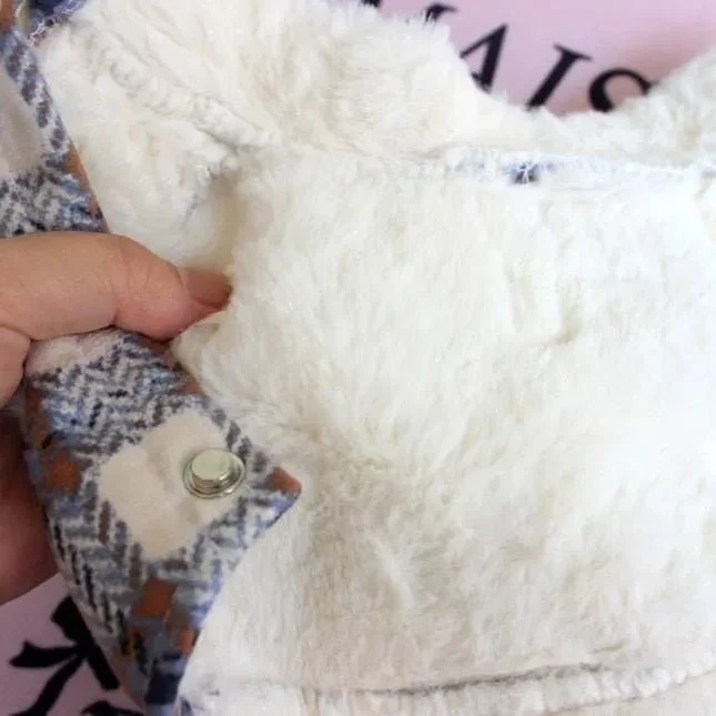 Casaco Quente com Padrão Outono / Inverno para Cães de Raças Pequenas