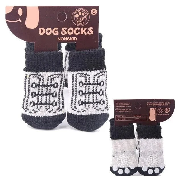 Meias para Cães (aderentes, não escorregam) - 4 meias por conjunto