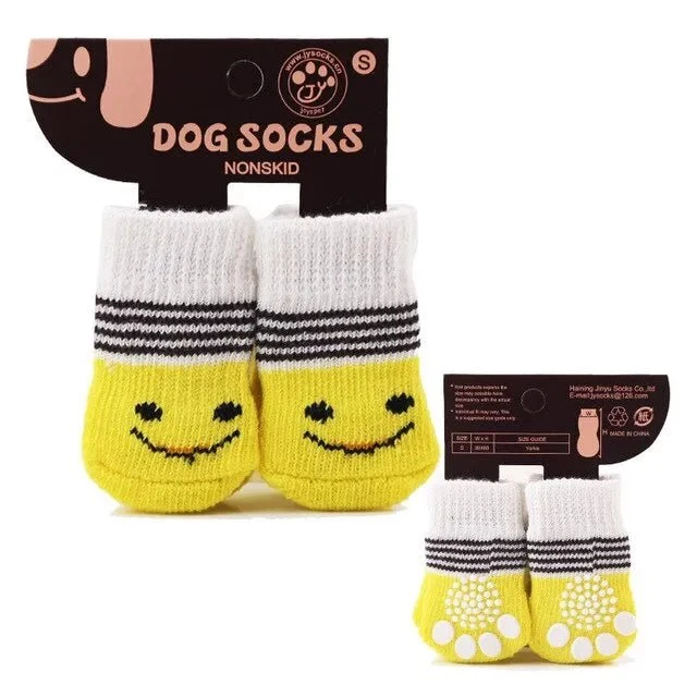 Meias para Cães (aderentes, não escorregam) - 4 meias por conjunto