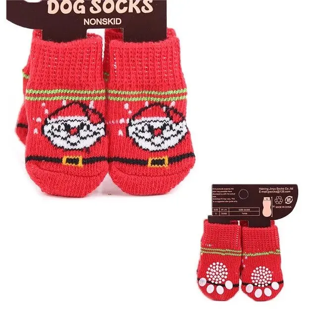 Meias para Cães (aderentes, não escorregam) - 4 meias por conjunto