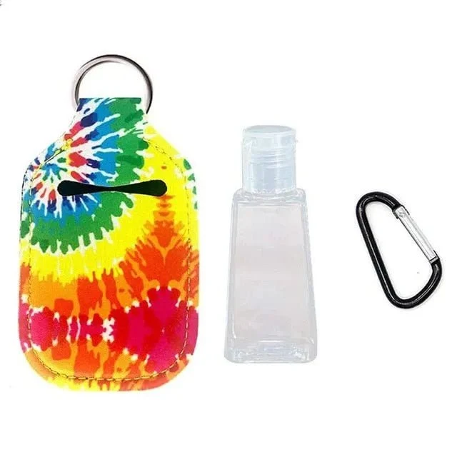Porta-chaves com garrafinha de plástico de 30ml para Gel de Desinfeção de Mãos