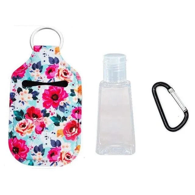 Porta-chaves com garrafinha de plástico de 30ml para Gel de Desinfeção de Mãos
