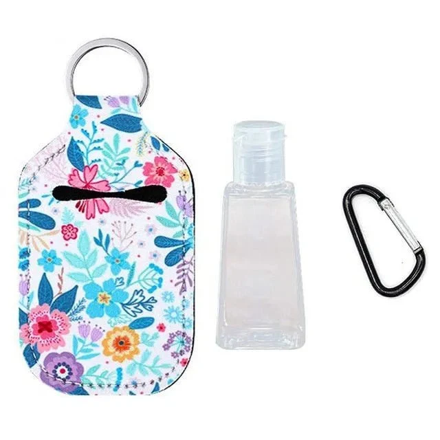 Porta-chaves com garrafinha de plástico de 30ml para Gel de Desinfeção de Mãos