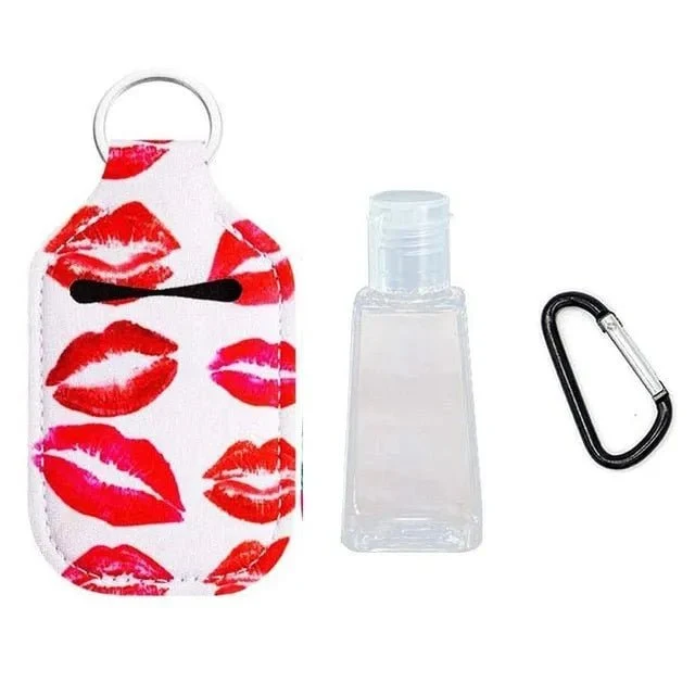 Porta-chaves com garrafinha de plástico de 30ml para Gel de Desinfeção de Mãos