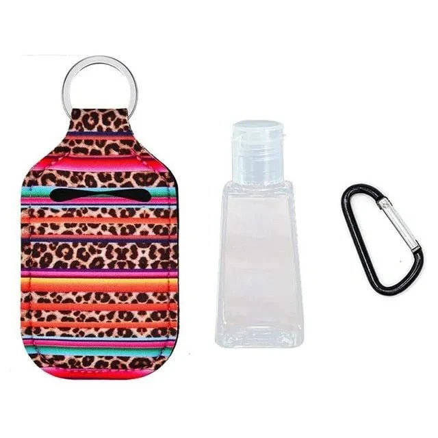 Porta-chaves com garrafinha de plástico de 30ml para Gel de Desinfeção de Mãos