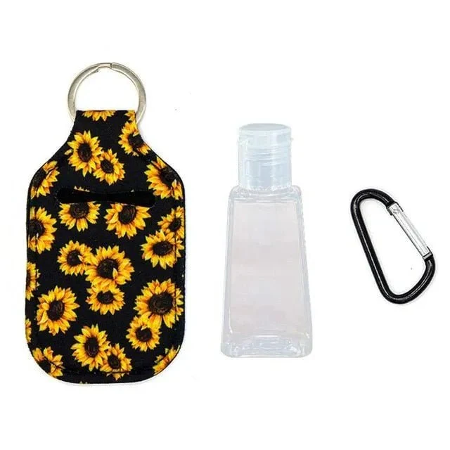 Porta-chaves com garrafinha de plástico de 30ml para Gel de Desinfeção de Mãos