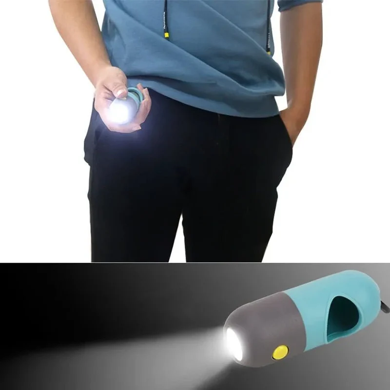 Dispensador de Sacos para Dejetos com Lanterna LED Integrada