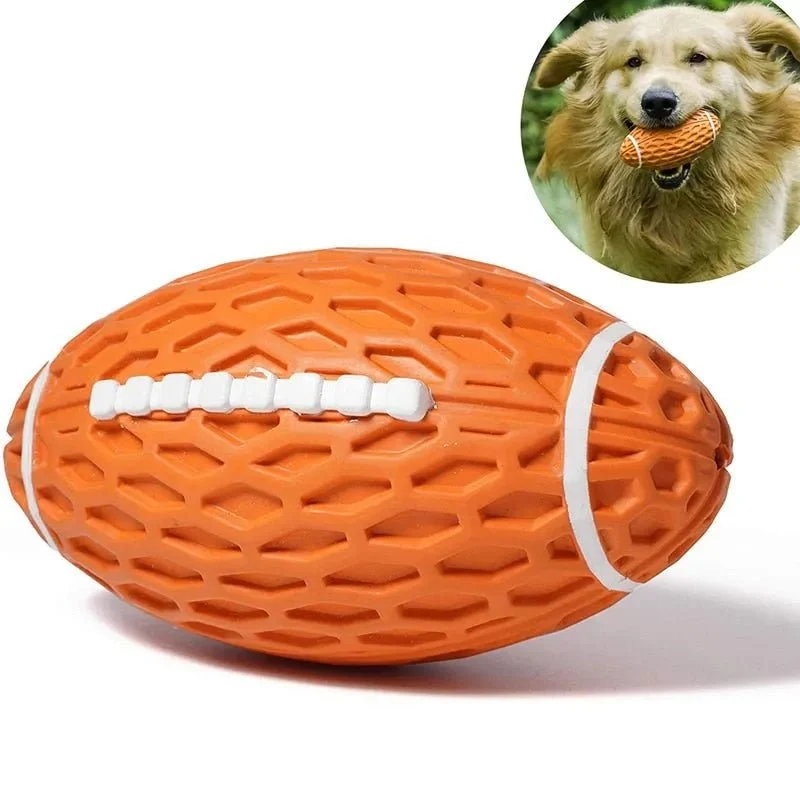 Brinquedo "Bola de Râguebi" Durável e Flutuante para Cães