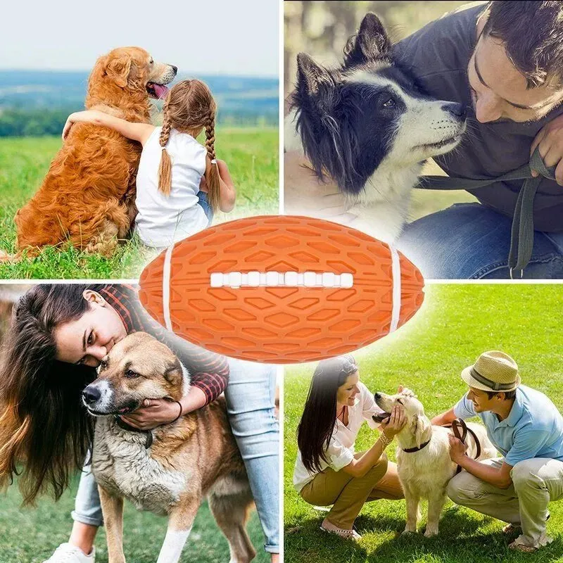 Brinquedo "Bola de Râguebi" Durável e Flutuante para Cães