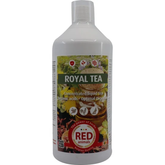 Royal Tea – Flüssiger Tee auf Basis von Pflanzen, Säuren, ätherischen Ölen 1L – Rote Tiere