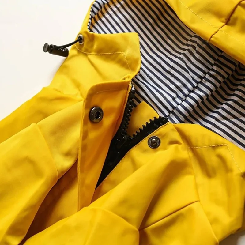 Casaco / Blusão / Gabardine Amarela Impermeável para Cães