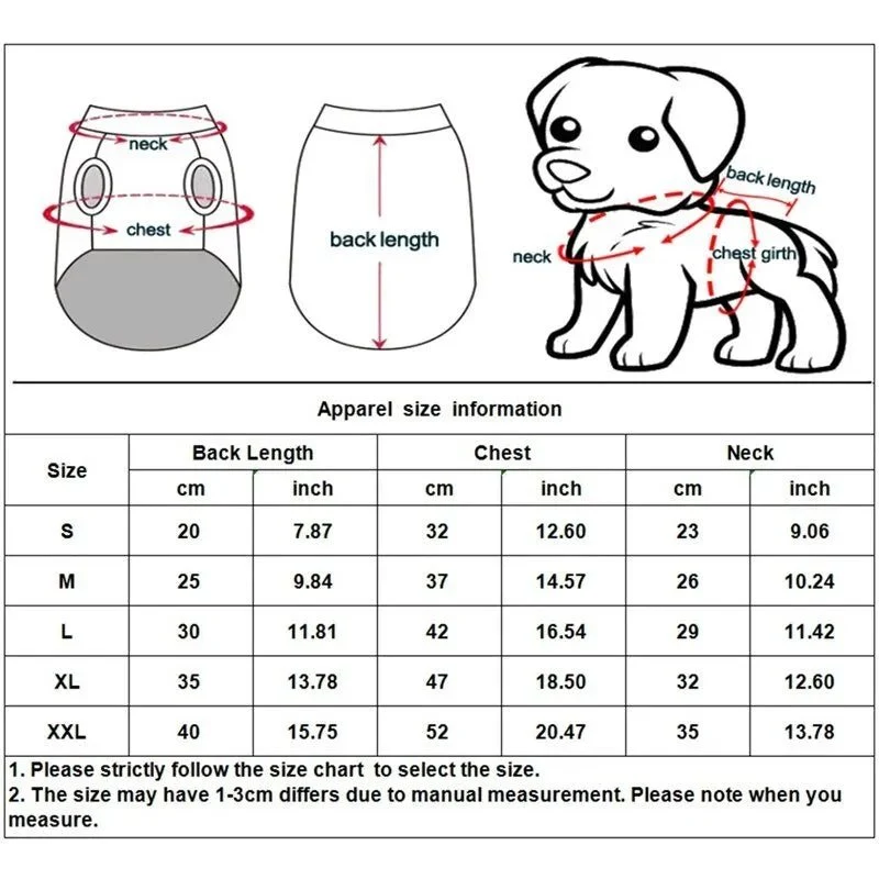 Blusão / Casaco para Cães de Raças Pequenas ou Médias
