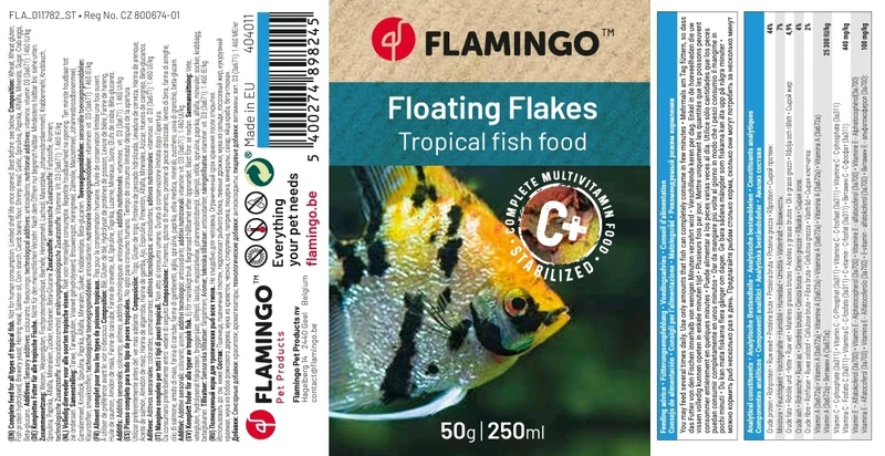 Tropica Flockenfutter Tropische Fische 250 ml – Flamingo