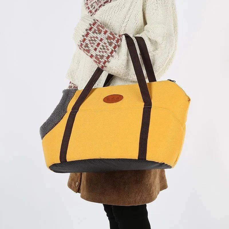 Transportadora de Inverno Quentinha e Lavável para Cães ou Gatos