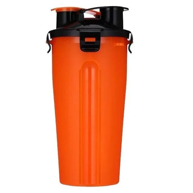 Garrafa Portátil Multifuncional para Água e Comida em Simultâneo (Bebedouro / Comedouro)