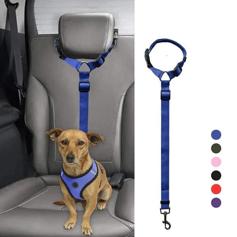 Cinto de Segurança Ajustável para Transporte de Cães no Carro (Trela)
