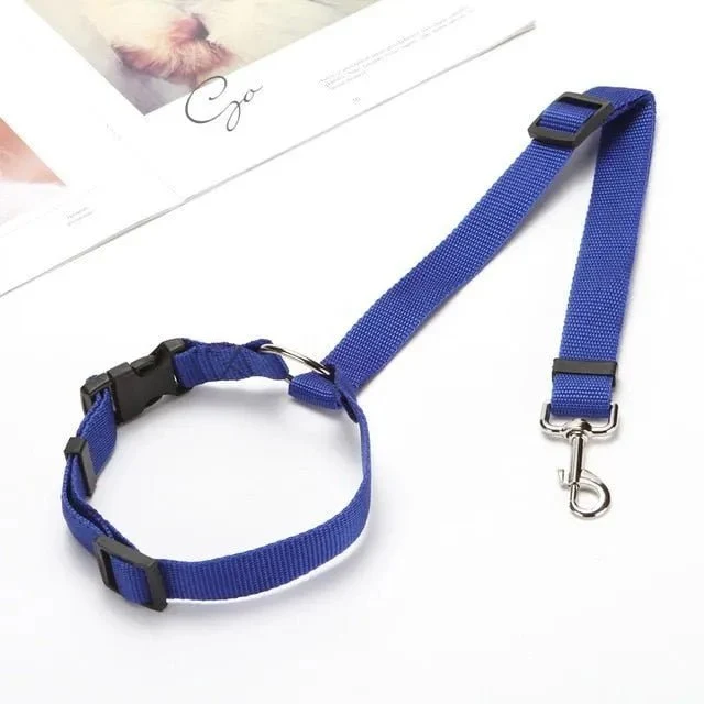 Cinto de Segurança Ajustável para Transporte de Cães no Carro (Trela)