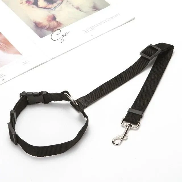 Cinto de Segurança Ajustável para Transporte de Cães no Carro (Trela)