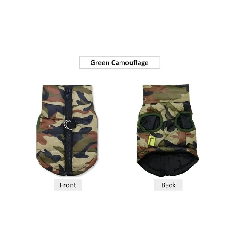 Casaco Camuflado Impermeável para Cães