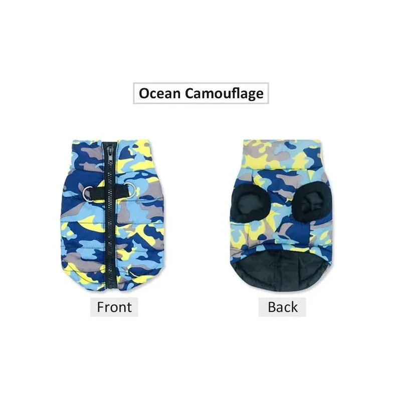 Casaco Camuflado Impermeável para Cães