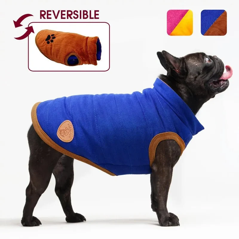 Casaco de Outono/Inverno, reversível e á prova de vento, para Cães
