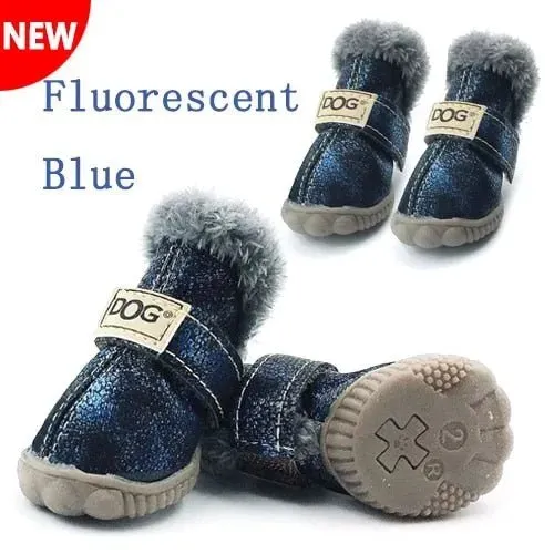 Botinhas de inverno impermeáveis para o seu cão (4 botas)