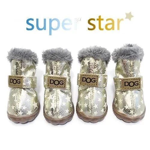Botinhas de inverno impermeáveis para o seu cão (4 botas)