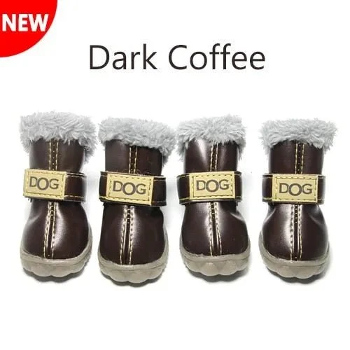 Botinhas de inverno impermeáveis para o seu cão (4 botas)
