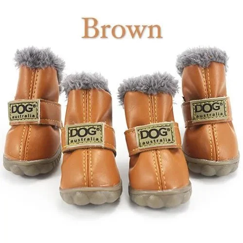 Botinhas de inverno impermeáveis para o seu cão (4 botas)