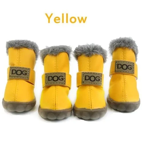 Botinhas de inverno impermeáveis para o seu cão (4 botas)