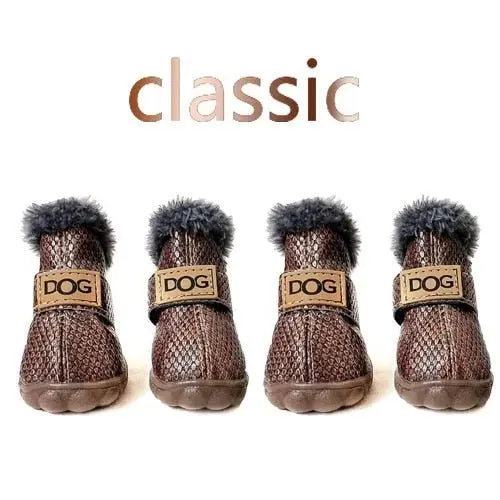 Botinhas de inverno impermeáveis para o seu cão (4 botas)