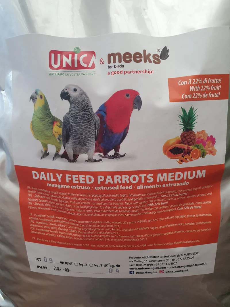 Daily Feed Parrots Medium (Fruchtmischung) 1kg - Unica & Meeks