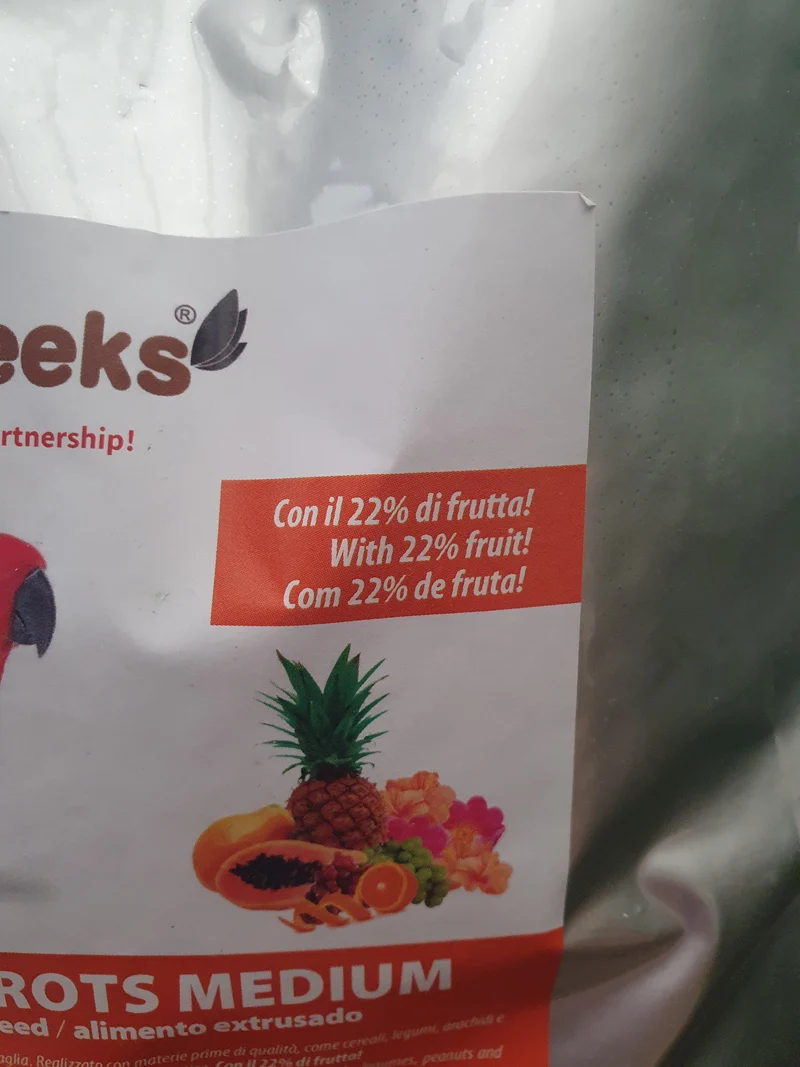Daily Feed Parrots Medium (Fruchtmischung) 1kg - Unica & Meeks