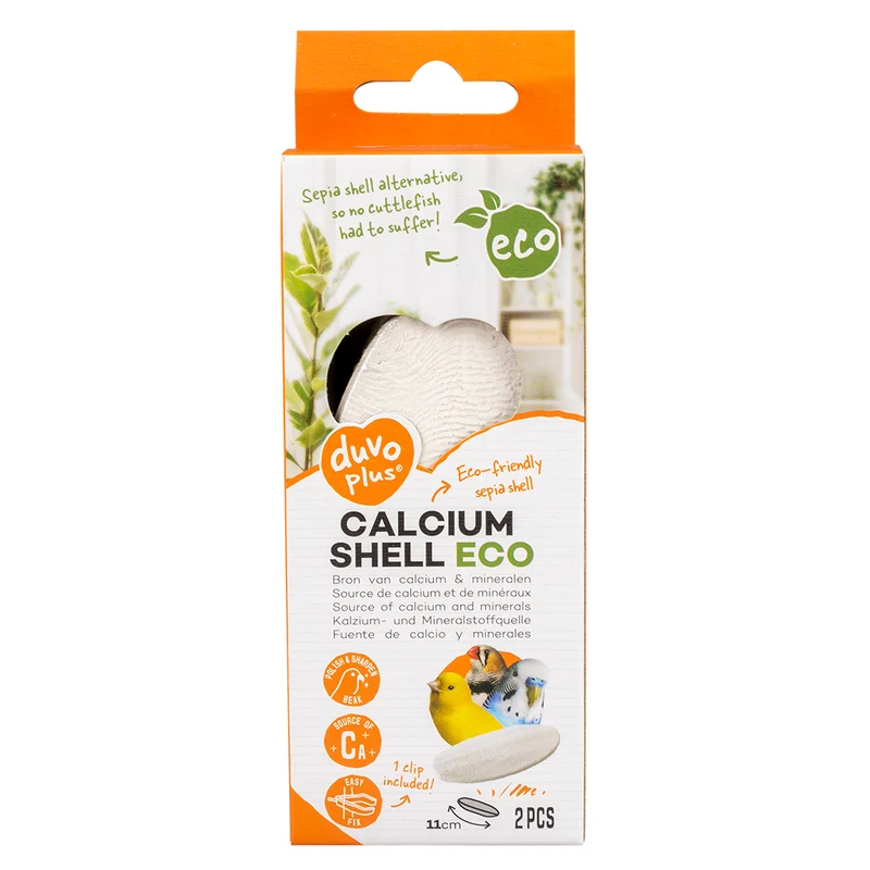 Sepia Calciumschale Weiß – 3 Stück, 11 cm – Duvo+
