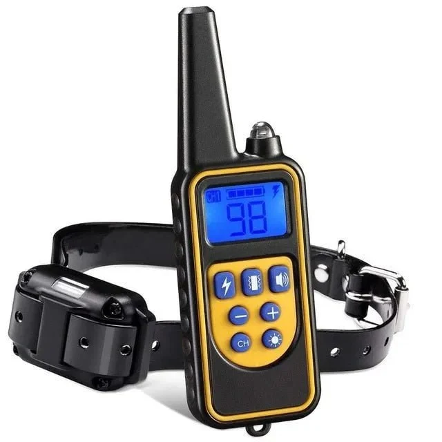 Coleira de Treino Recarregável com LCD Display (800 metros)