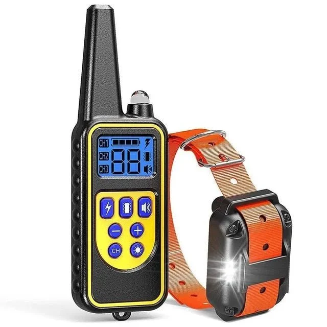 Coleira de Treino Recarregável com LCD Display (800 metros)