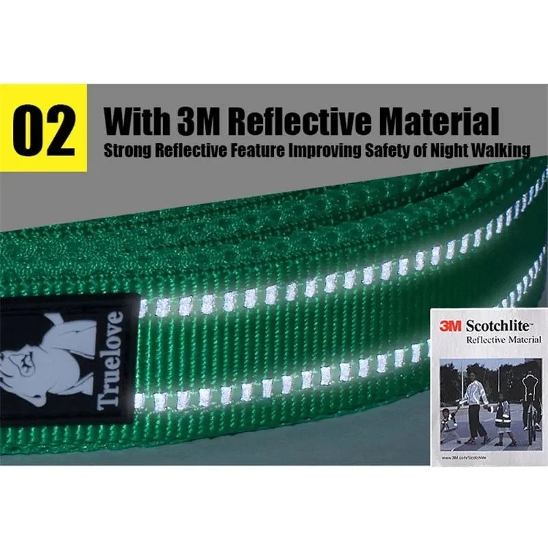 Trela Reflectora macia em nylon, para Cães (2 metros)