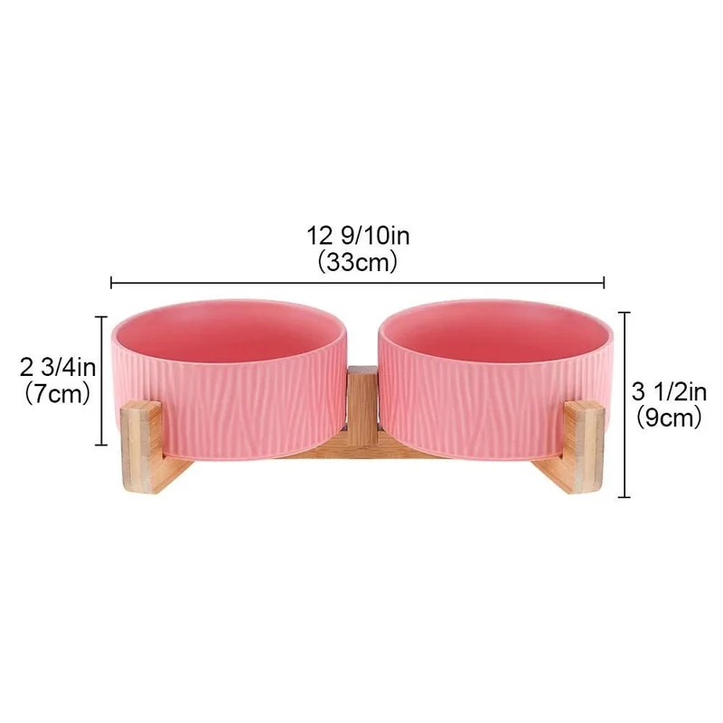 Comedouro / Bebedouro Cerâmico Elevado para Cães ou Gatos (simples ou duplo)