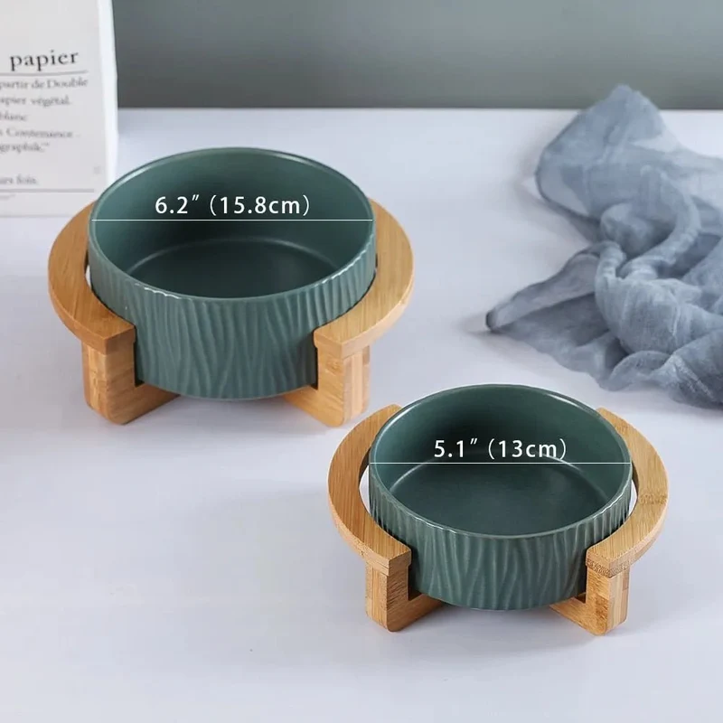Comedouro / Bebedouro Cerâmico Elevado para Cães ou Gatos (simples ou duplo)