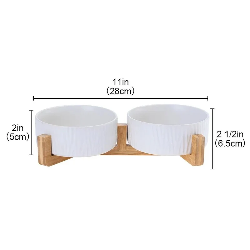 Comedouro / Bebedouro Cerâmico Elevado para Cães ou Gatos (simples ou duplo)
