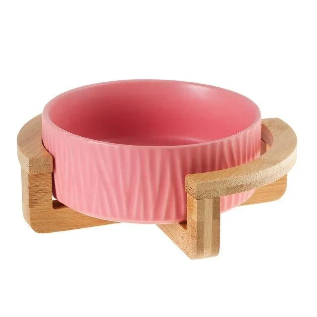 Comedouro / Bebedouro Cerâmico Elevado para Cães ou Gatos (simples ou duplo)