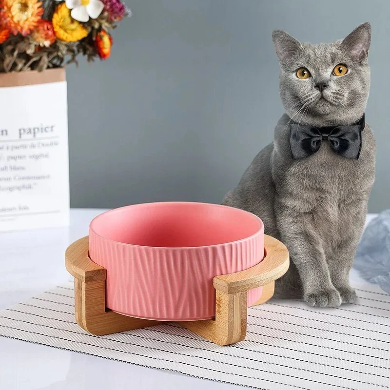 Comedouro / Bebedouro Cerâmico Elevado para Cães ou Gatos (simples ou duplo)