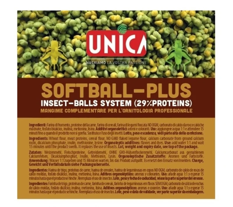 Softball Plus 1 kg (Alternative zu gefrorenen Insekten) 29 % Protein